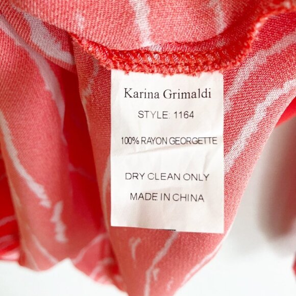 Karina Grimaldi Animal Print Keyhole Blouse Top - Picture 9 of 9